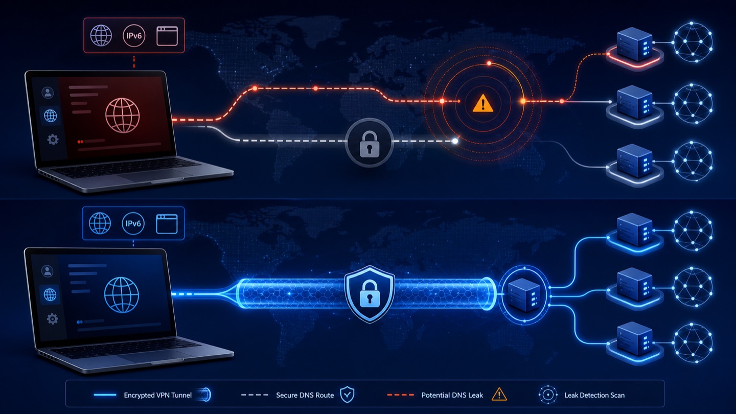 DNS 泄漏怎么检测？VPN 连接前后测试与修复指南