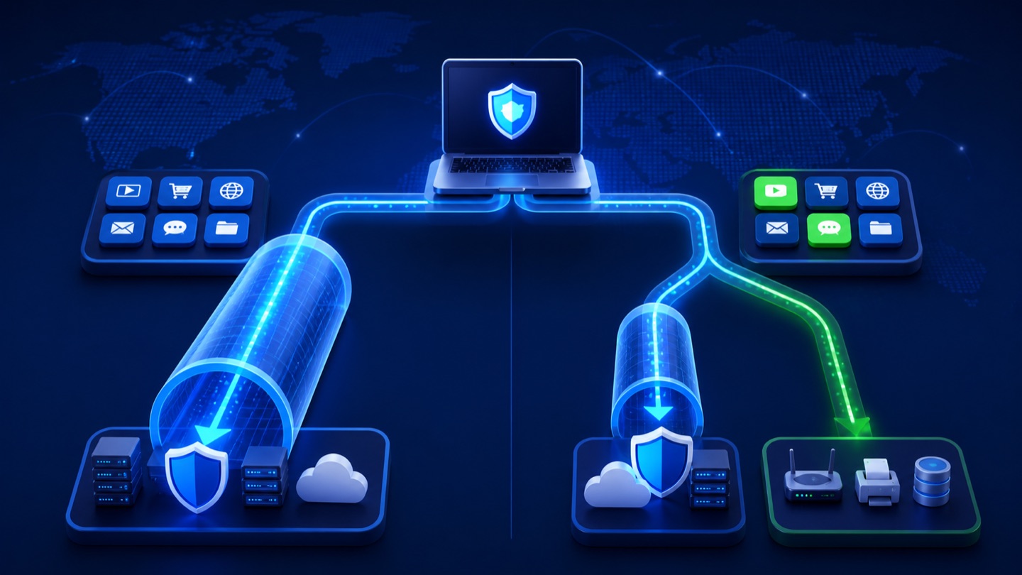 VPN 分流是什么？全局代理与分应用连接的选择指南